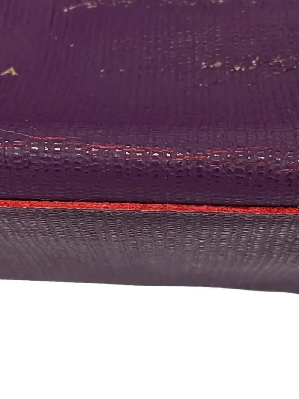FURLA Purple Black Red PVC Leather Tote Bag